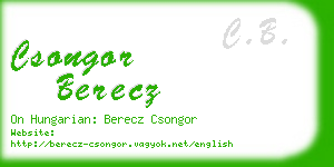 csongor berecz business card